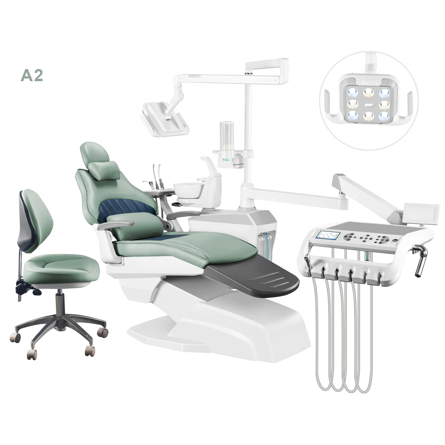 A4 For lefty American type Latest Hot Sale Dental Chair Unit Equipment for Hospitals and Clinics Dental Unit Prices