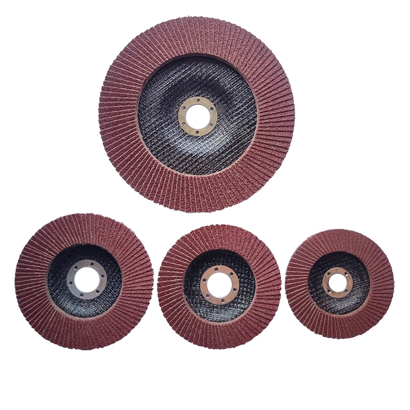 High quality Kingcattle sand cloth GKX51-B Aluminum oxide grit 40 60 80 120 100mm 4 inch Flap Disc