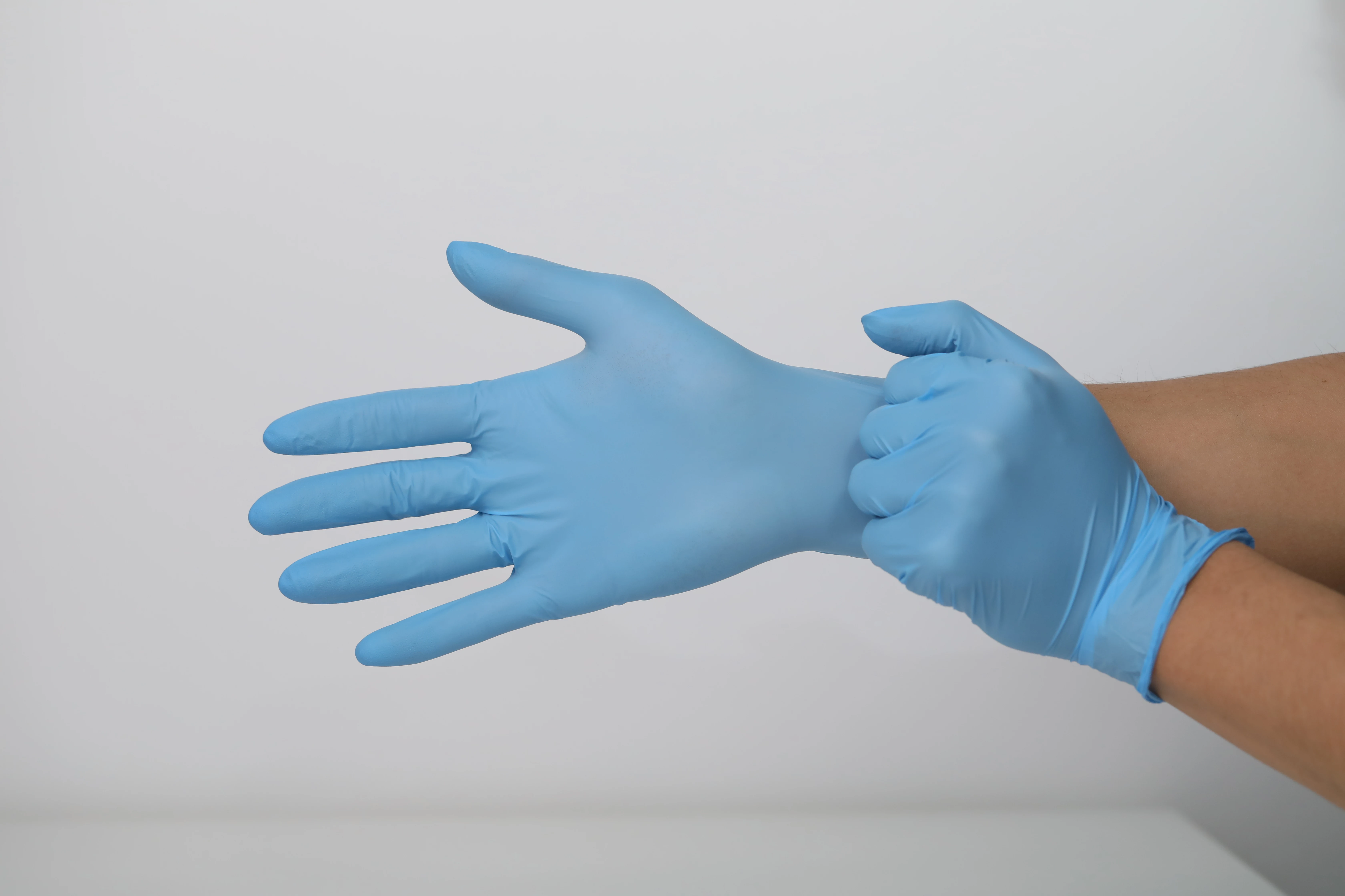 Бесперебойные нестерильные медицинские пищевые нитриловые перчатки