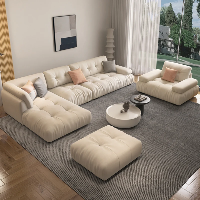 Wholesale Contemporary Soft Floor Couch Living Room Modular Home Furniture Sectional Leathaire Fabric Sofa
