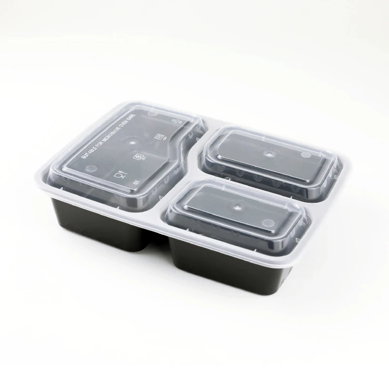 Wholesale 3 compartment 4 compartment disposable food container