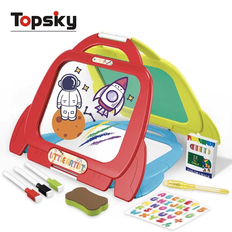 Игрушечная магнитная доска для рисования, 4 в 1