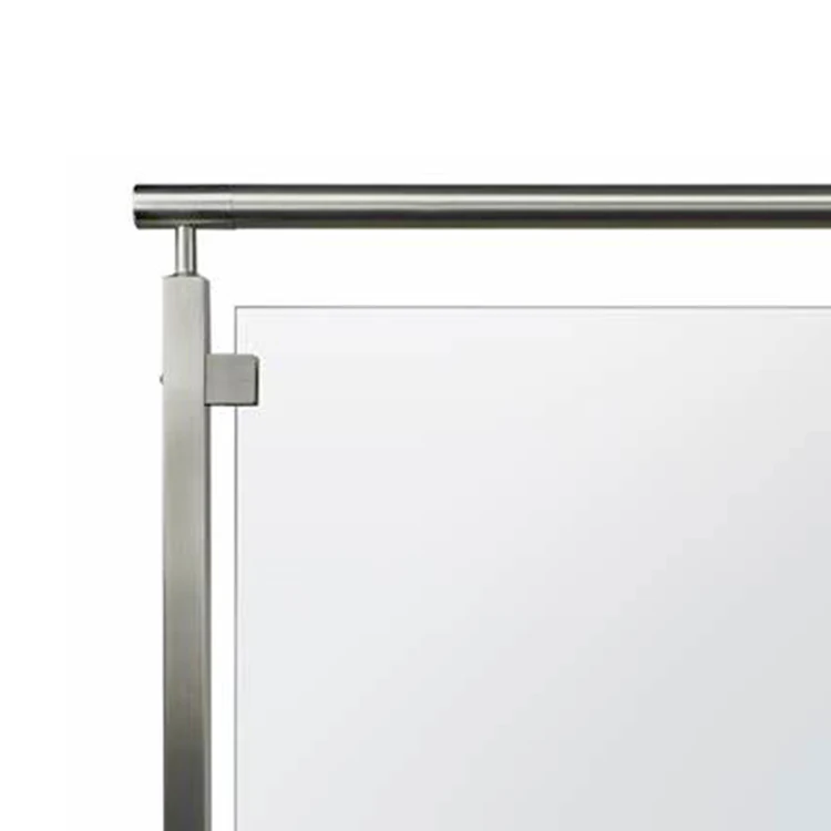 304 316 Optional Side Mount Handrail, Stainless Steel Stair Balcony Frameless Glass Railing