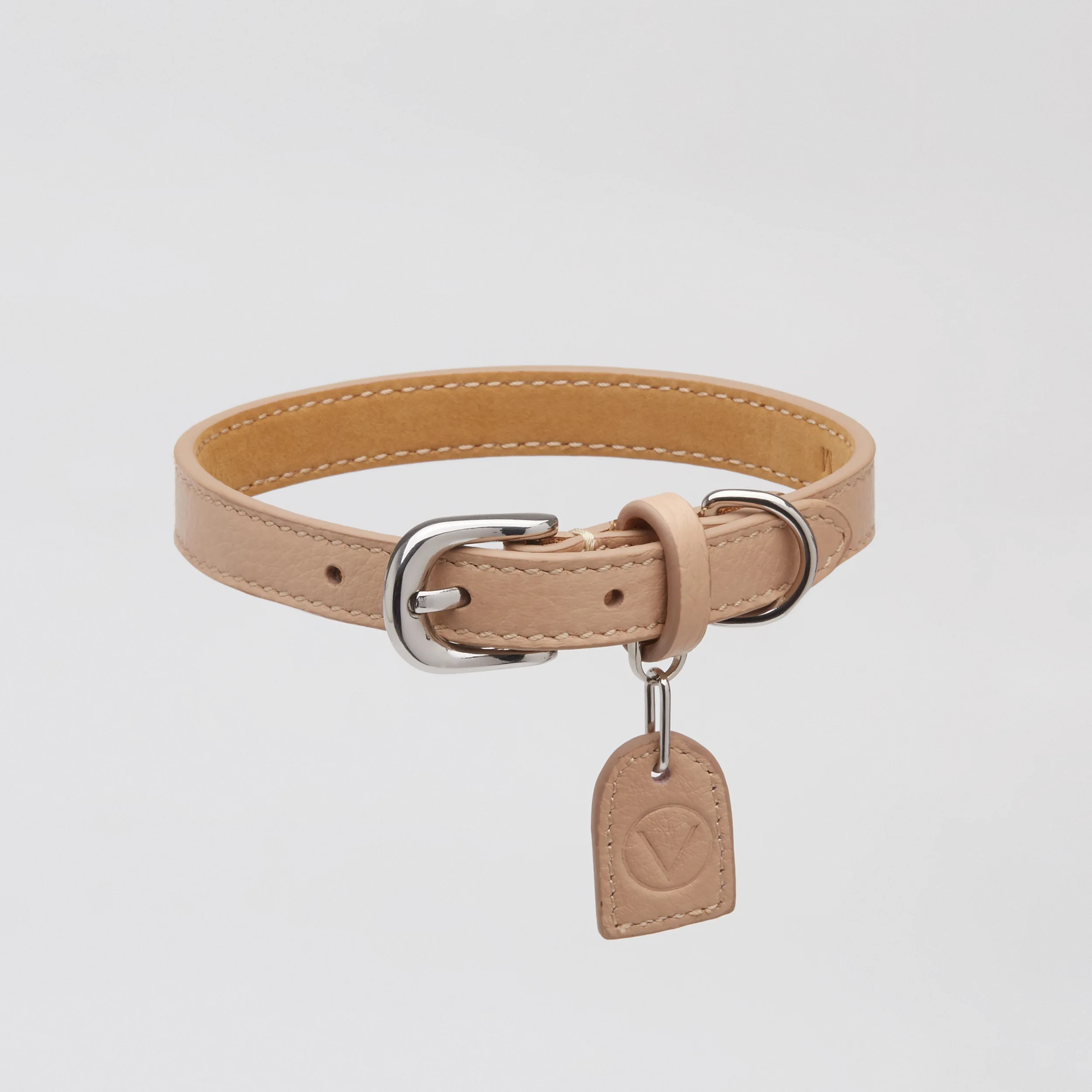 Custom Adjustable Leather Dog Collar manufacturer waterproof PU Leather  with tracker holder and dog collar gps