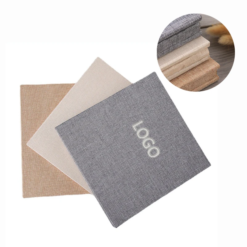 Custom Wedding Memory Linen Cloth Cover Book Scrapbook Stamp Album Diy Photo Album