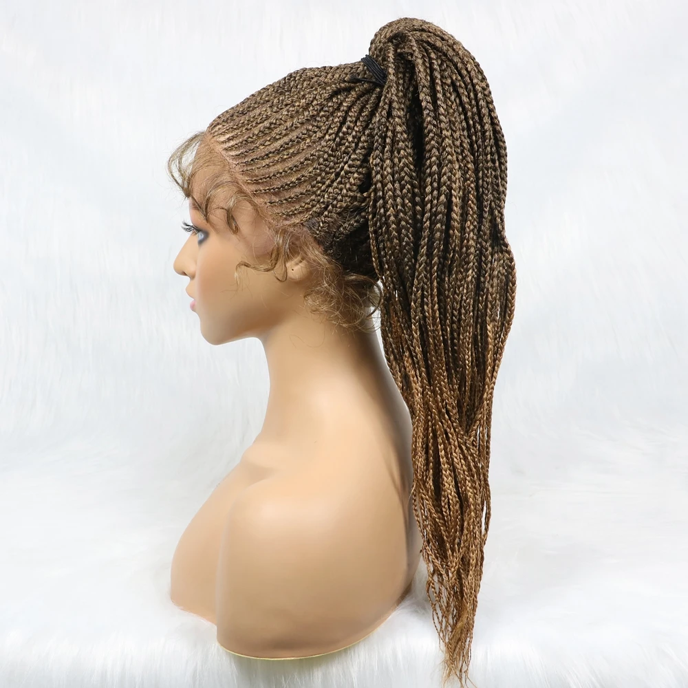 Jennifer In Stock Blend Braided Ponytail Synthetic Human Hair Wig