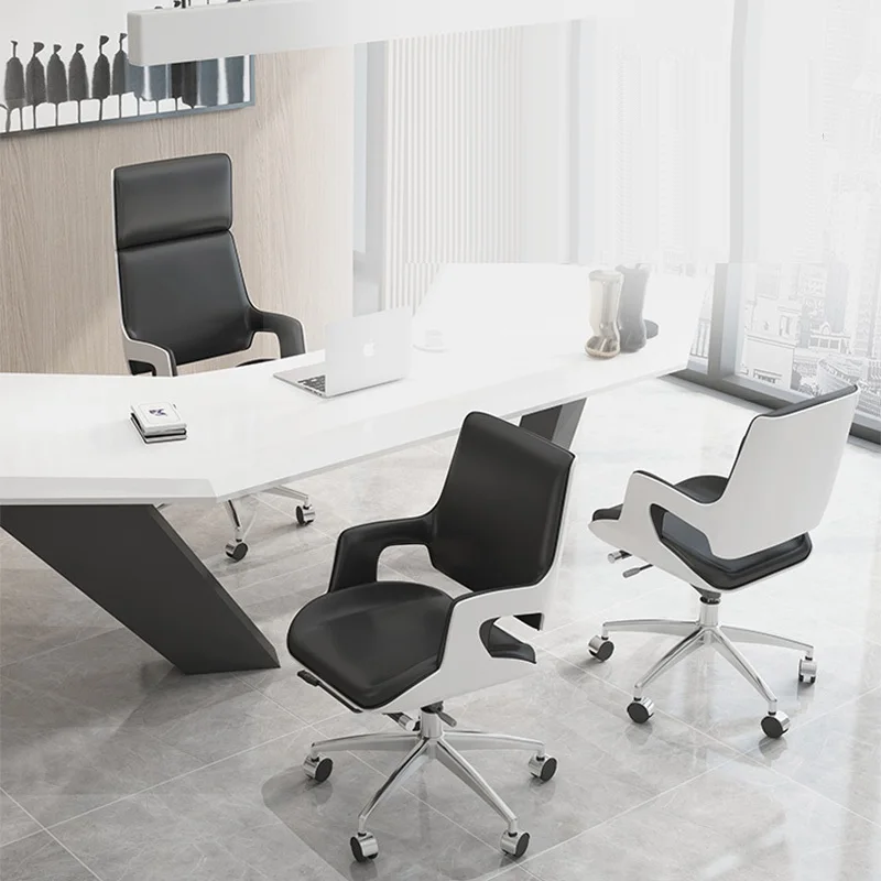 Hot Fashion High Back Computer Leather Up-down Adjustable Office Meeting Chair Home Office Swivel Revolving Lounge Chair