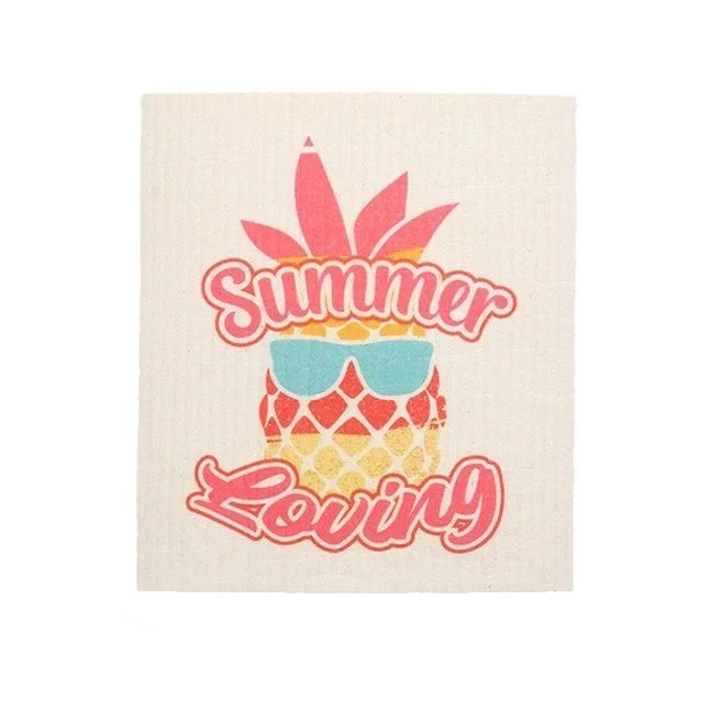 HOSHOM Printed Swedish Cloth Dish Cloth Dish Drying Swedish Natural Dishcloth Cleaning Cellulose Sponge Cloths