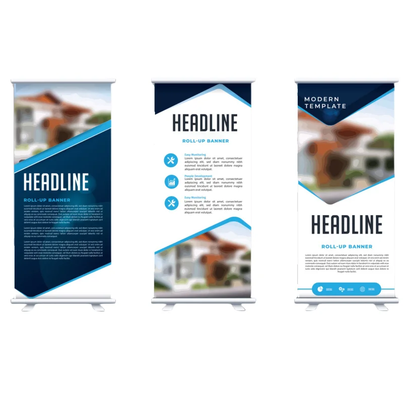 Подгонянный Печатный Выдвижной алюминиевый роликовый дисплей баннер стенд