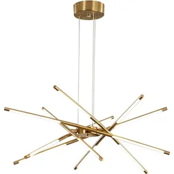 Post modern Hotel Home Kitchen golden chandeliers creative acrylic led pendant lights