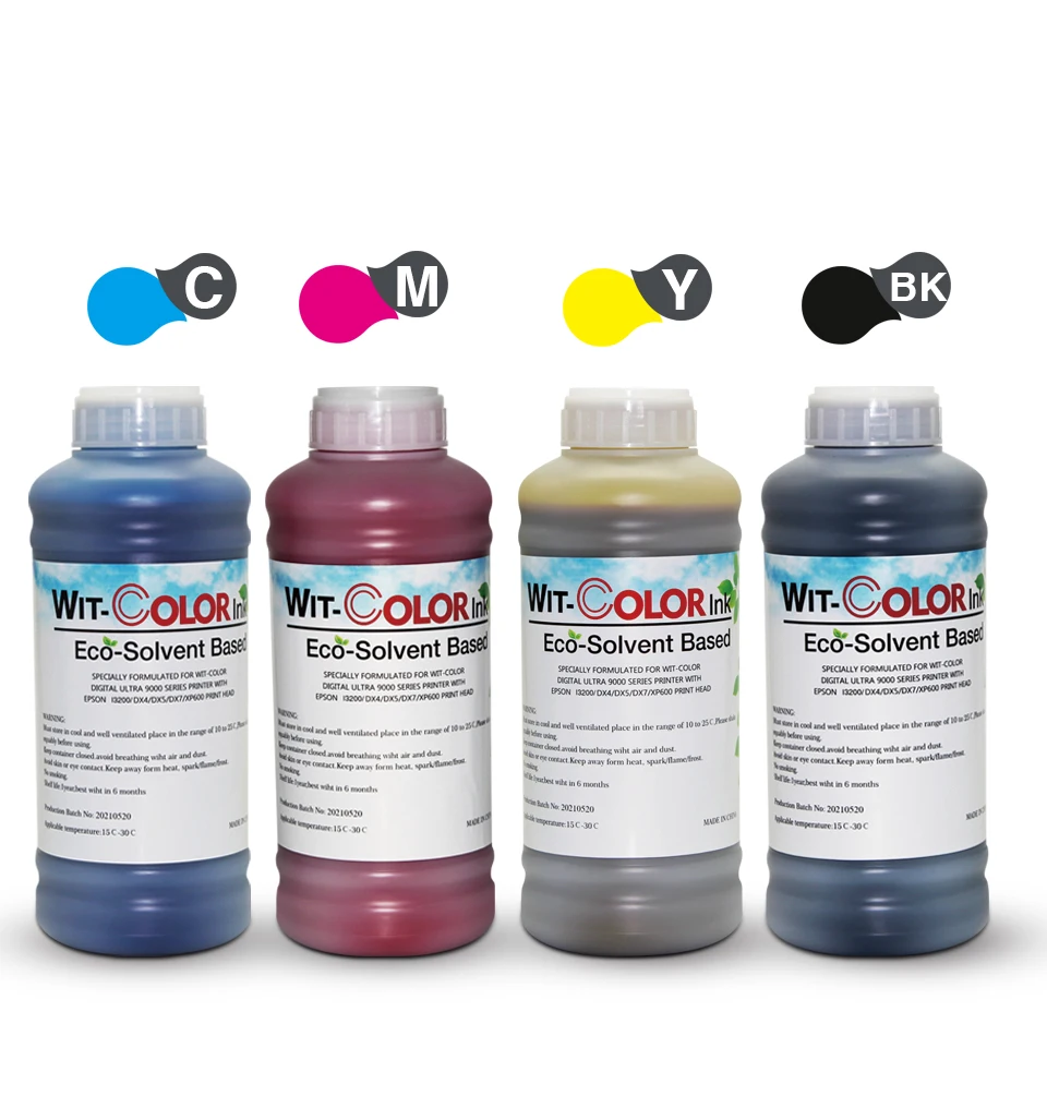 Good Quality 1000ml Eco Solvent Ink For Dx5 Dx7 Xp600 Tx800 I3200 Printhead Eco Solvent Ink