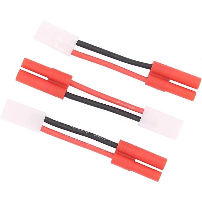 HXT 4MM Male to Tamiya Female Connector Adapter Cable 14awg 10cm Wire for RC Car Lipo Battery