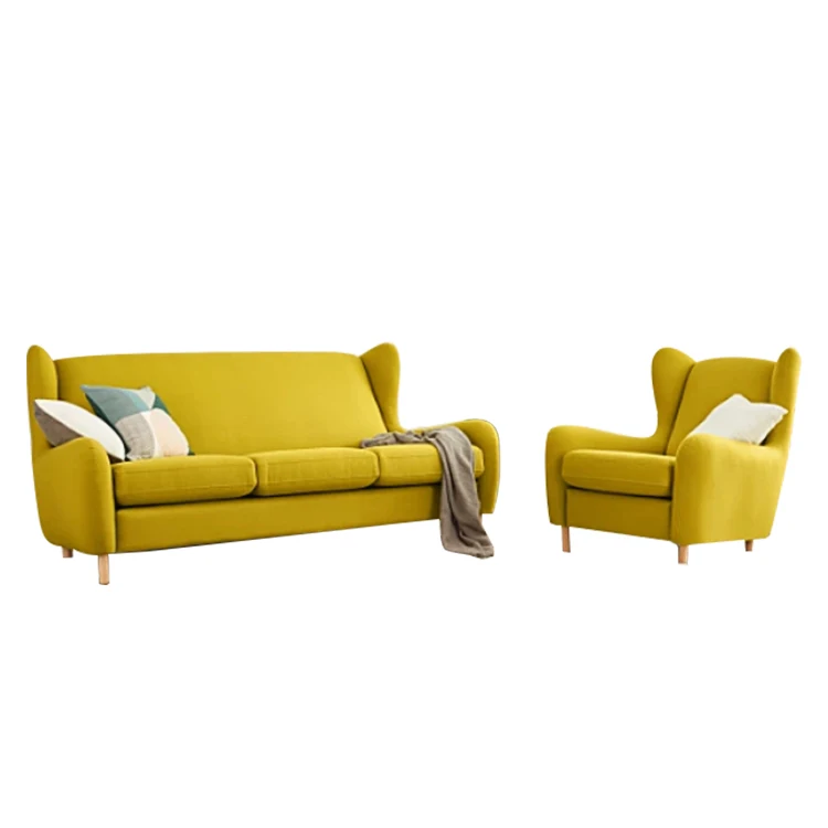 North Europe Style Sofa Furniture, Modern Simple Living Room 3 Seater Sofa