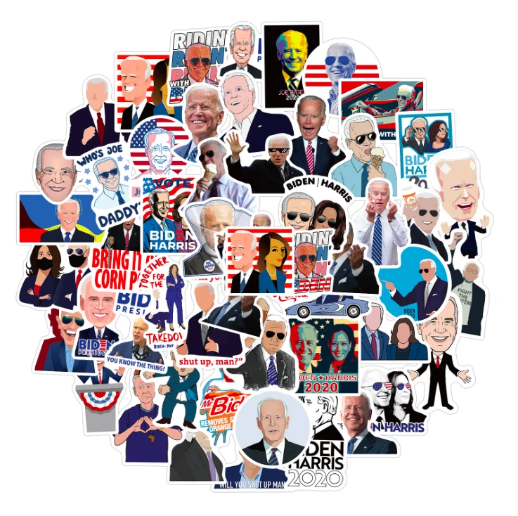 outdoor vinyl self-adhesive luggage UV waterproof label American President 2020 Harris Biden Sticker