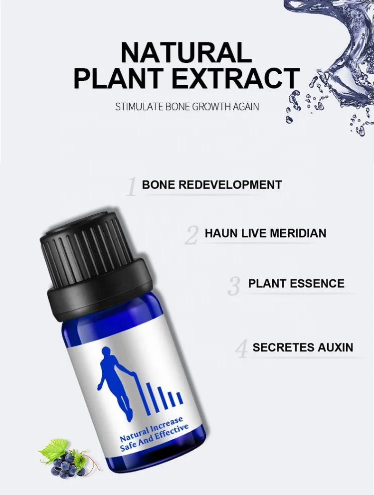 Wholesale 10ml Promote Bone Growth Oil Natural Height Increase Safe Effective Foot Health Plant Extract Foot High Essential Oil