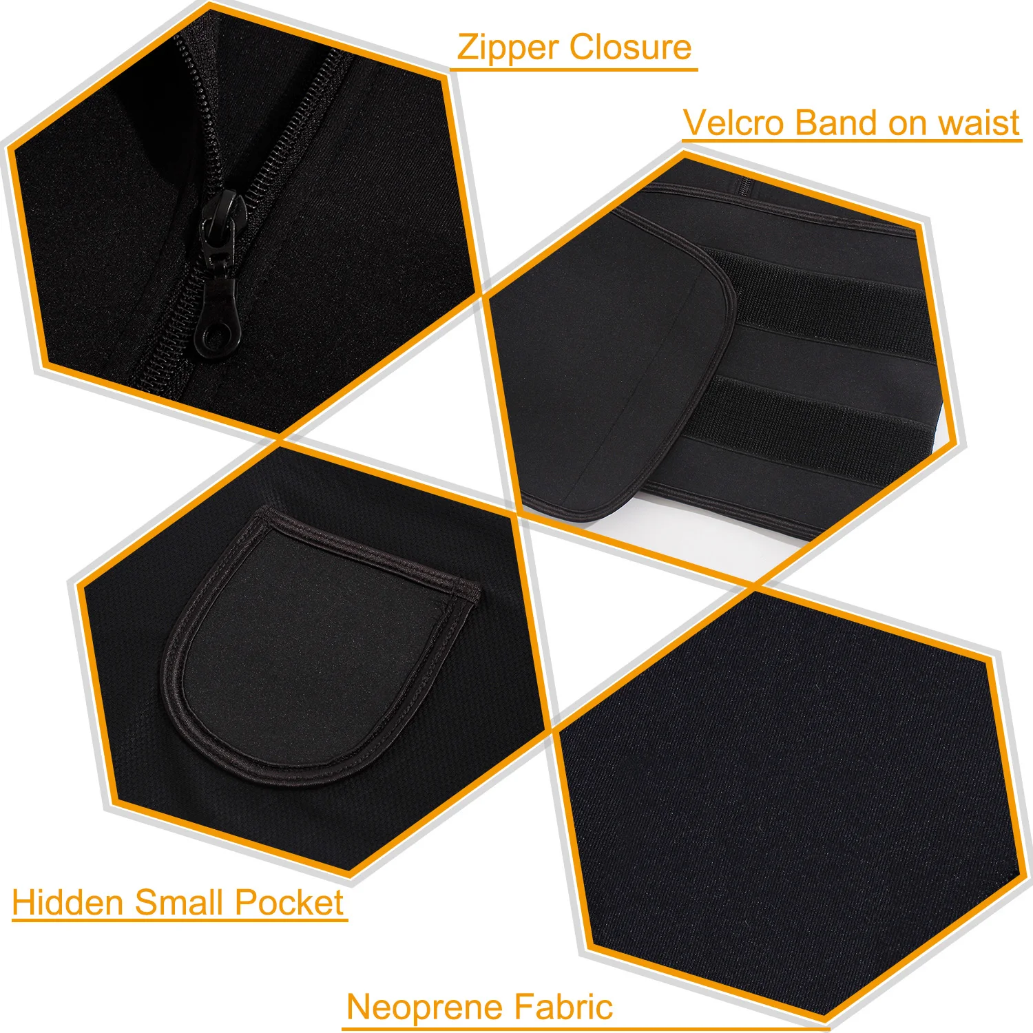 Women neoprene sauna Suit Top Body Shapers slimming vest with Adjustable Waist Trimmer Belt