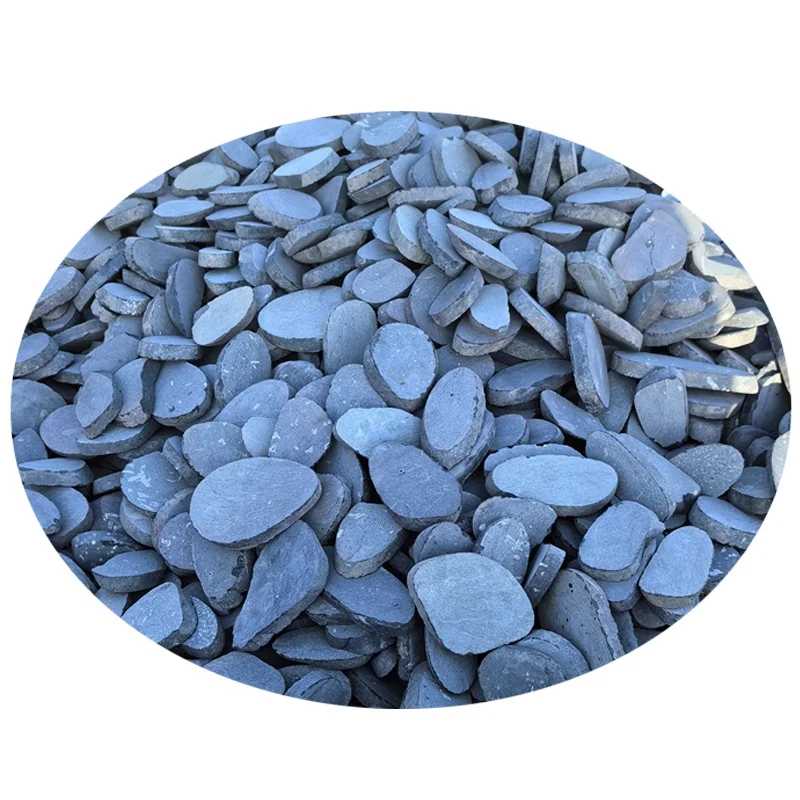 Нарезанная речная галька мозаичная напольная плитка уличная садовая черная серая декоративная ломтик сырой руды
