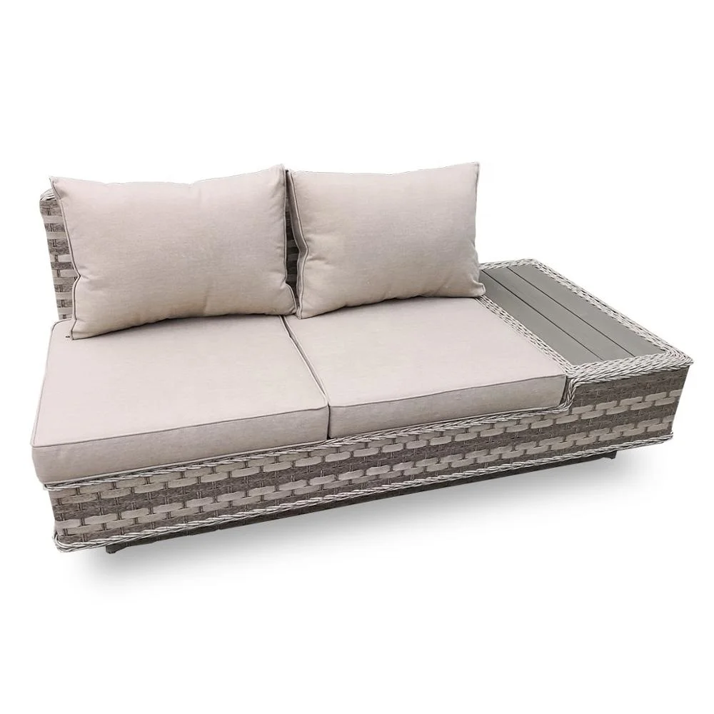 Outdoor Luxury Patio Poly Rattan Lounges Corner Garden Sofas with Side