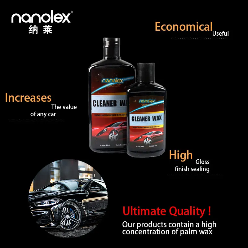 Nanolex L886 Free Sample OEM/ODM Car Wax Carnauba Plus Premium Paste Wax for High Gloss Shine and Car Paint Protection