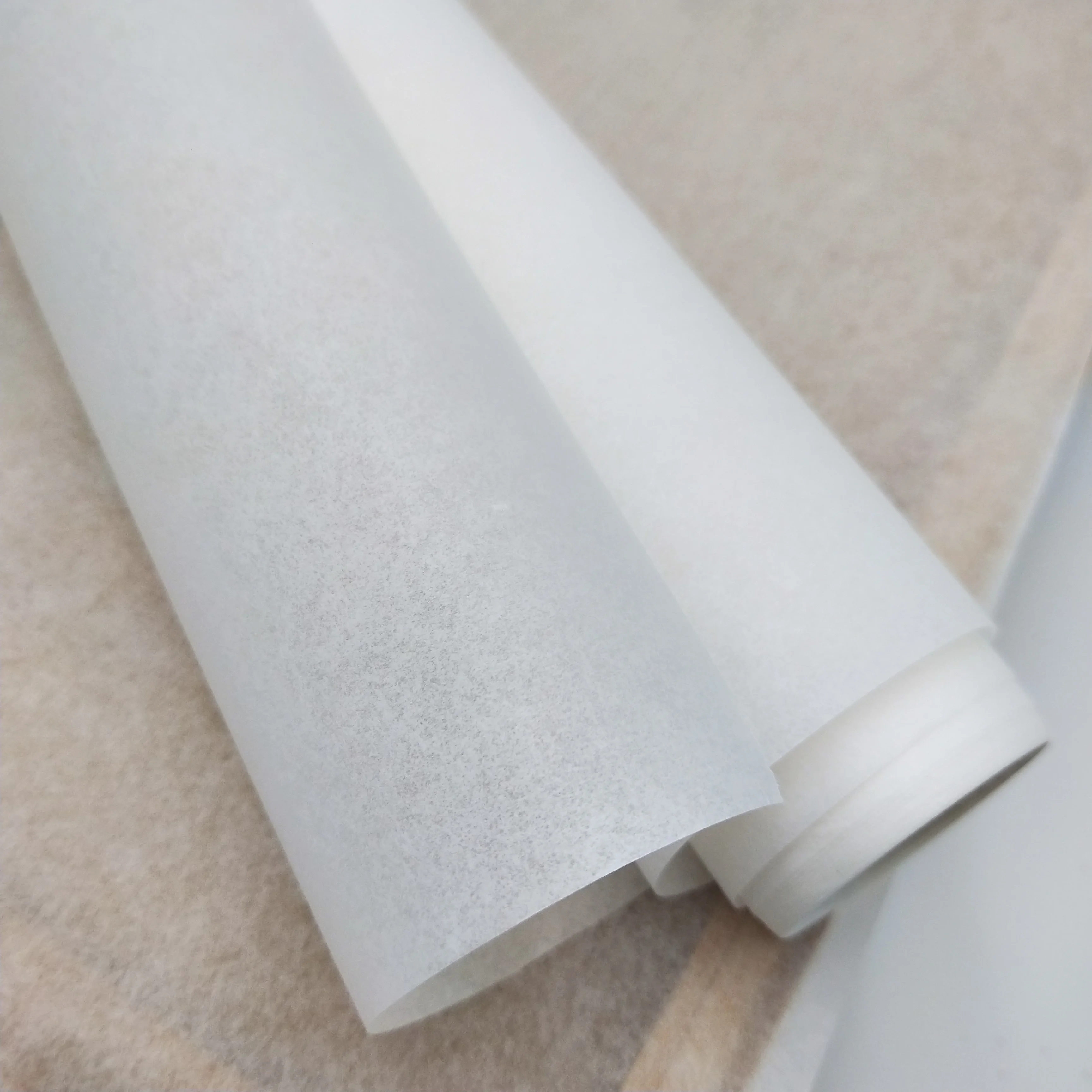 Custom  40g White Greaseproof silicone coated parchment baking paper roll/sheet