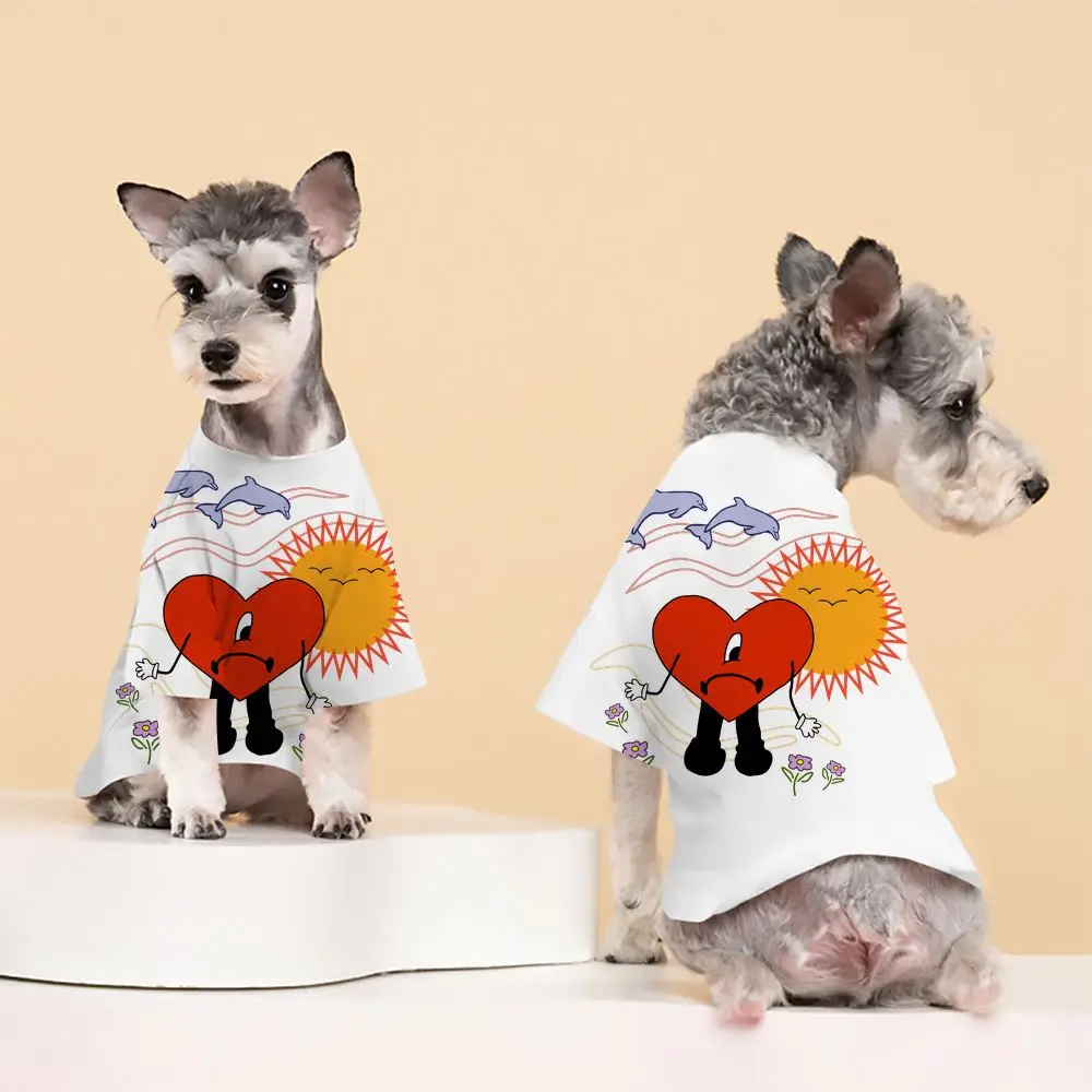 low moq High Grade custom logo bad cute bunny Dog Shirts Pet Cloth For Holiday