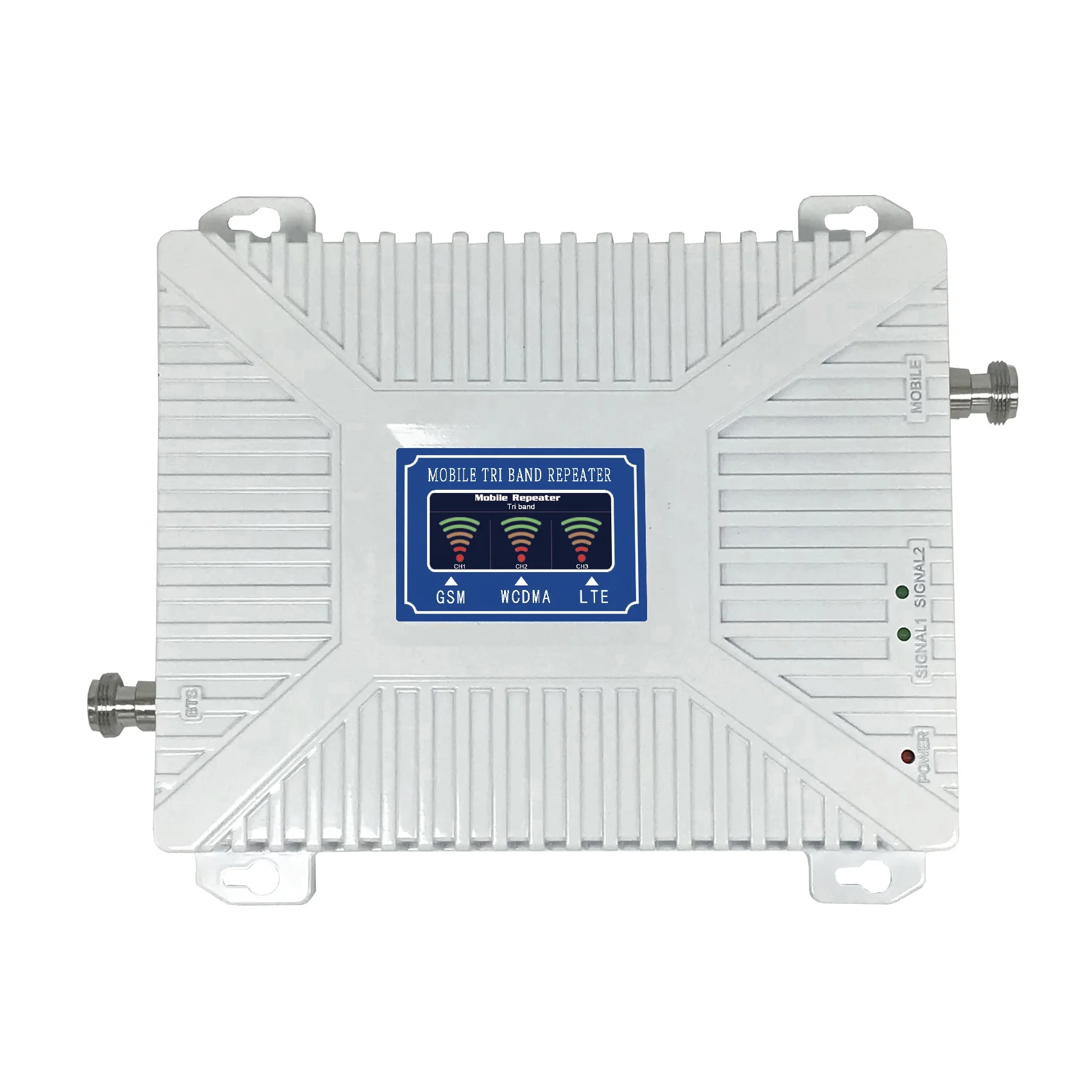 900 2100 2600 МГц мобильный ретранслятор 2G 3G 4G GSM WCDMA LTE усилитель 70 дБ трехдиапазонный
