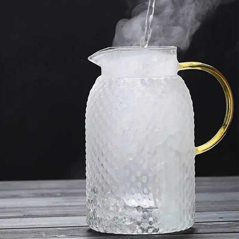 1L 1.2L 1.5L 2L large capacity high borosilicate glass pitcher drinking water jug