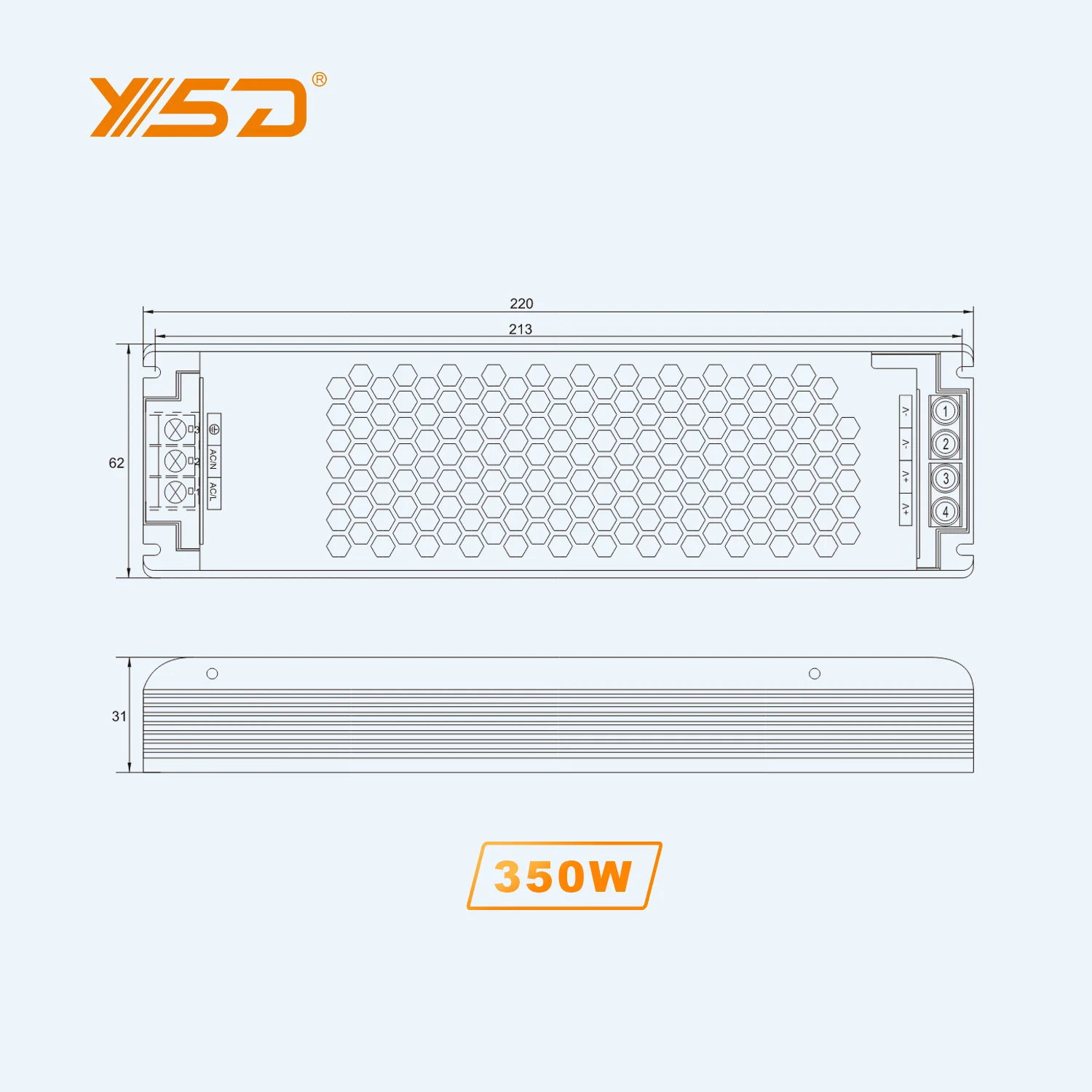 High PF Led Strip Light Driver 350W Led Driver Ce Rohs Cv Power Supply Led Driver Dc 12v 24v 48v IP20 8 years warranty