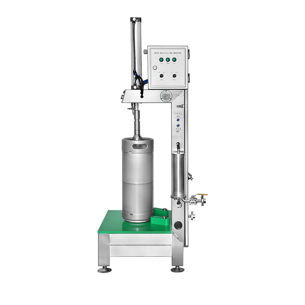 Single-head Beer Keg filling machine with flow meter