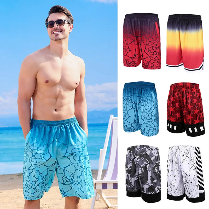 Wholesale Basketball Wear Shorts For Men Customized Design Vintage Streetwear Shorts Plain Casual Sports Mesh Shorts