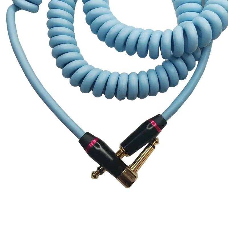 Colorful Coiled Electric Guitar Cable leads Bass Cable Spring instrument Guitar Cable for Guitar accessories