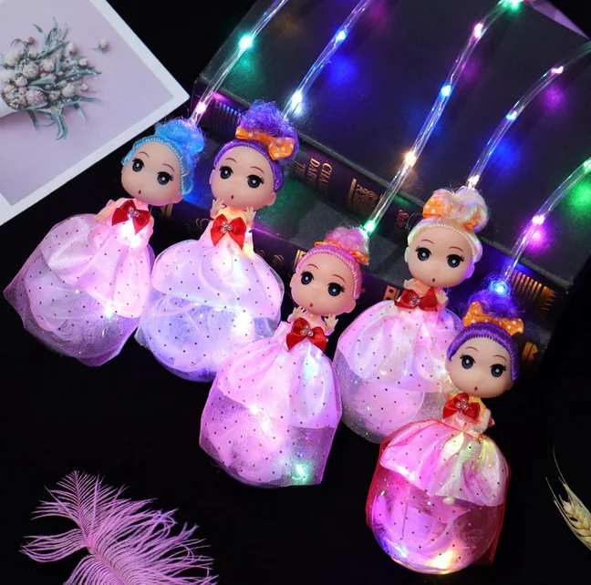 New light up hand doll lantern ball colorful flash princess doll for children toy wholesale