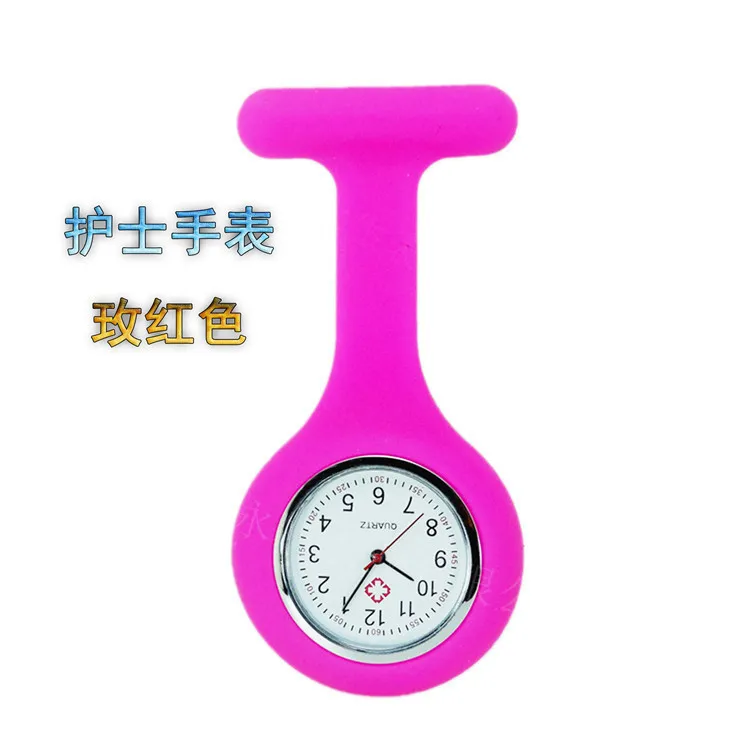 Soft Silicone Nurse Watch in Multi-Colors Durable Movement Breast Watch for Nurses Stock Household Sundries