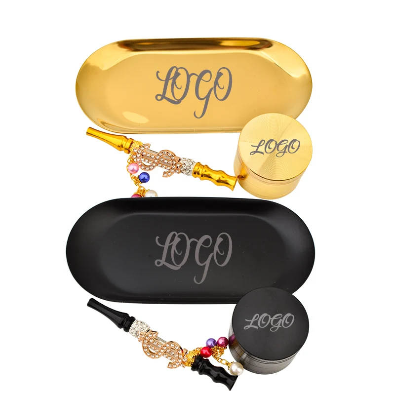
custom grinders smoking rolling weed tray sets weed accessories blunt holder smoker pipe set 
