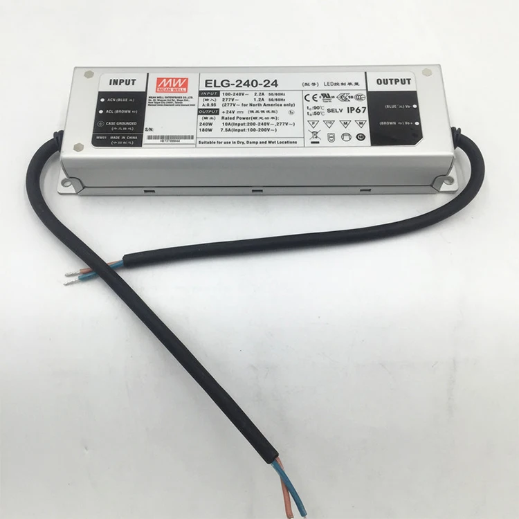 Meanwell ELG-240-24 LED Power Supply For Led Lighting Mean Well ELG-240-24B LED Driver Grow Lights 240W