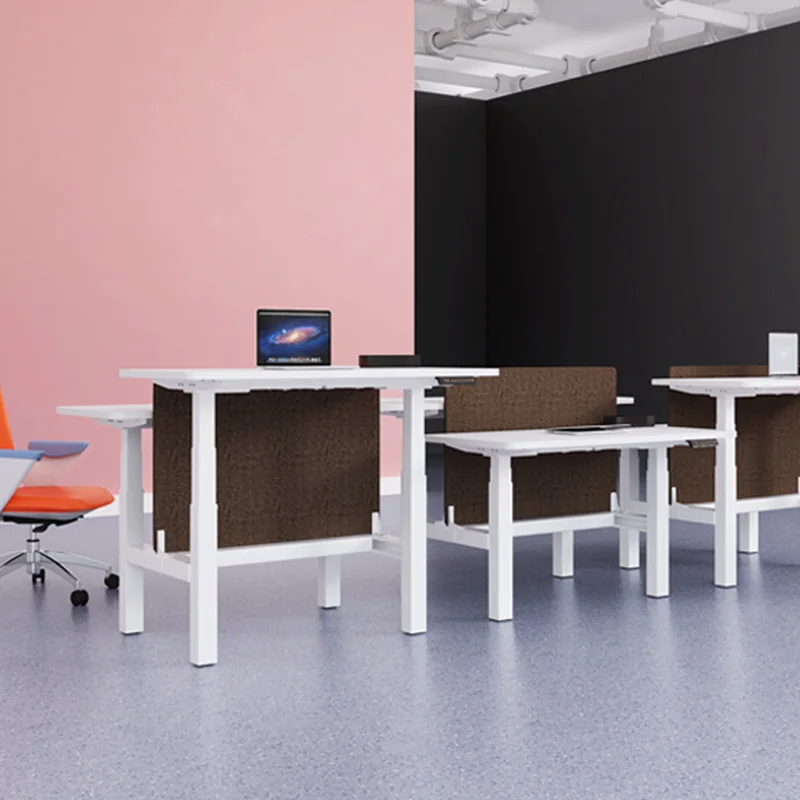 Adjustable Stand Up Desks Ergonomic Workstation Frame 2 Person Seats Electric Standing Sit to Stand Desk