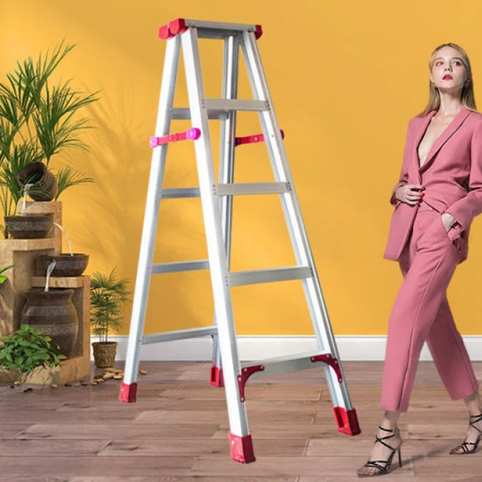 A Frame Stairs According Folding 4 Step Ladder With Safety Rail