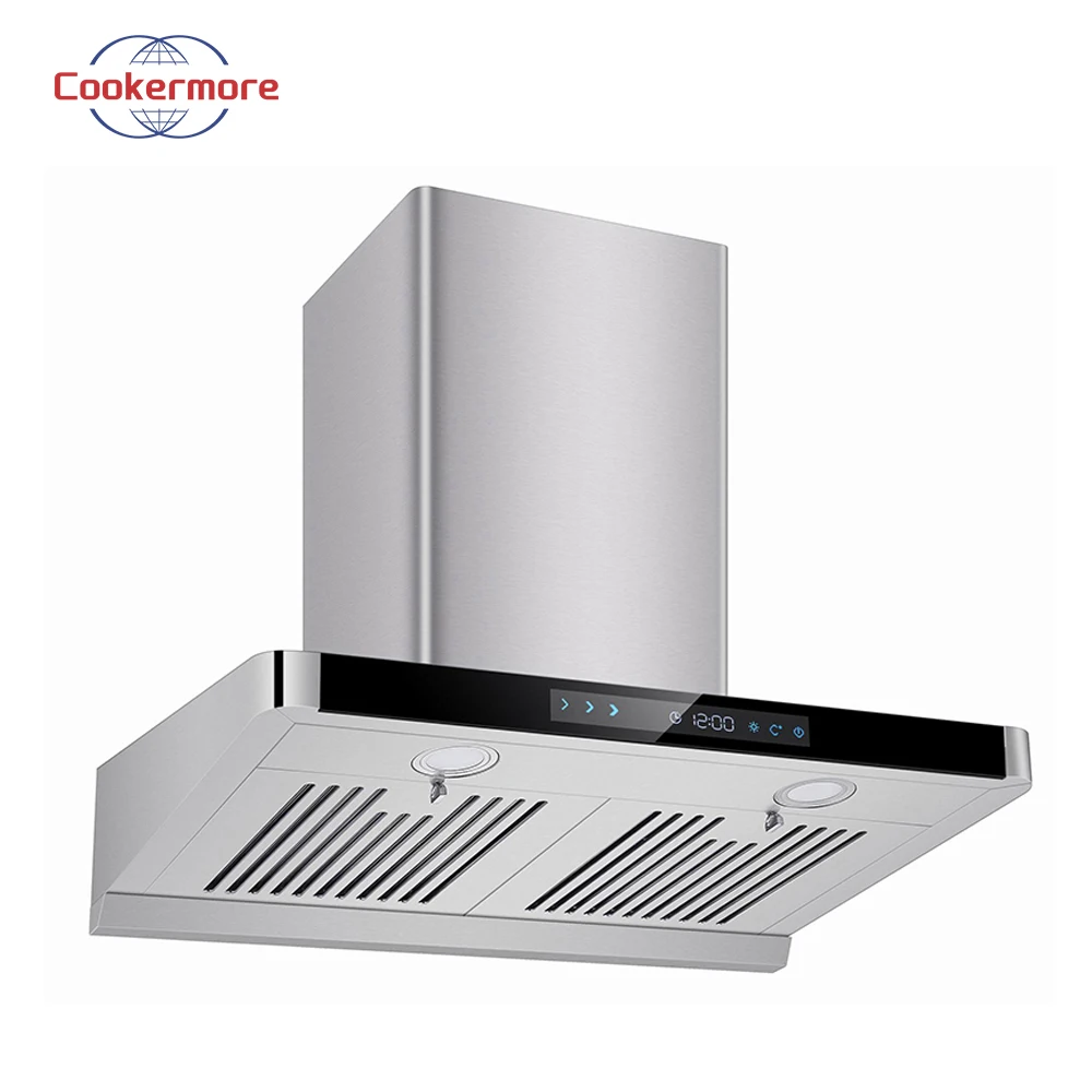 Fire safety t shape  auto clean range hood kitchen chimney hood commercial kitchen extractor hood