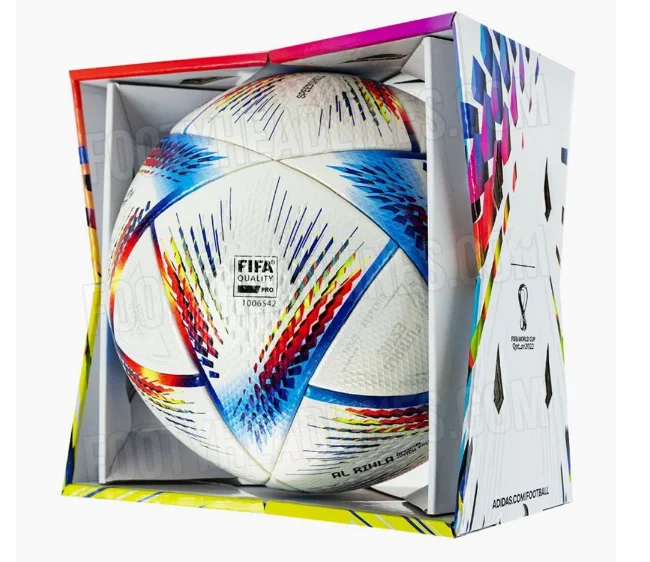 Hot sale 2022 Qatar World Cup Soccer Ball Thermal Bonded  Football PVC/PU Laminated Soccer Ball