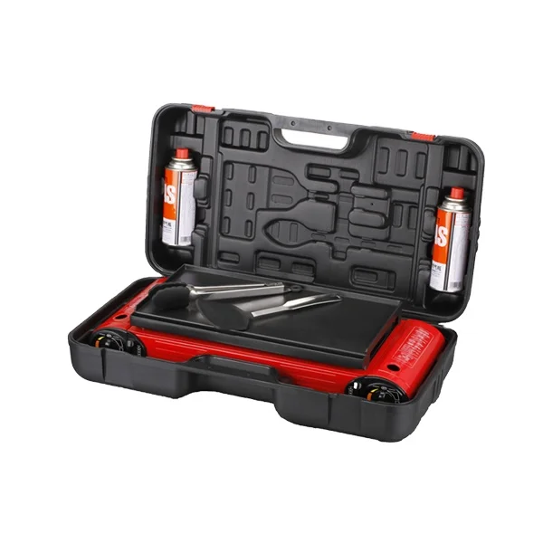 CE approved Japanese wok 2 burners camp gas stove