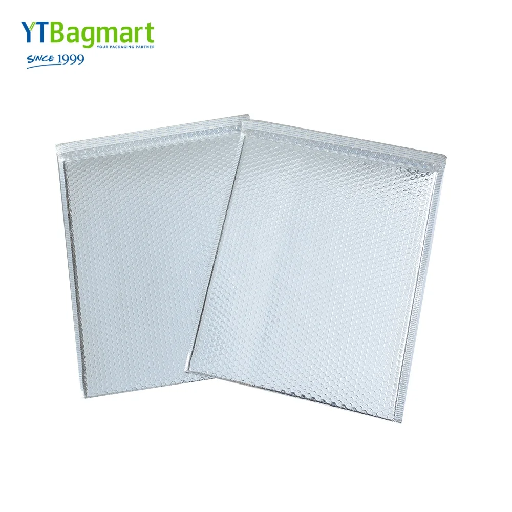 
Bubble Mailer Flyer Courier Bag Sliver Plastic Poly Bubble Adhesive Tape Courier Packaging Mailing Bag 