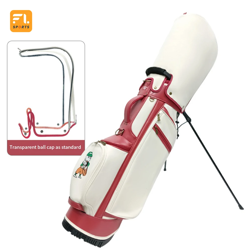 High Quality New Style Golf Bags Custom Matte PU Leather 14 Dividers Golf Stand Bag
