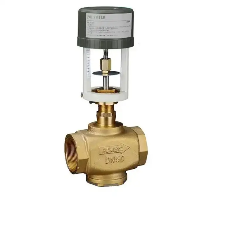 DN65 24v linear actuator zone valve water electric 2 way control valve