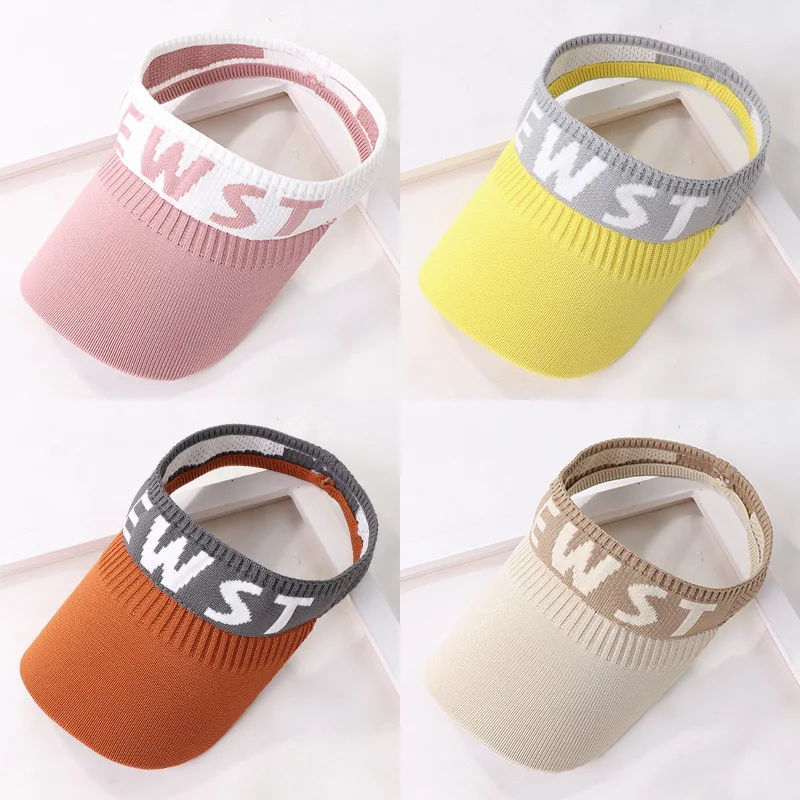 ELLEWIN Custom Embroidery Golf Walking Girl Caps Tennis Empty Top Hats Sun Visors Hat for Women