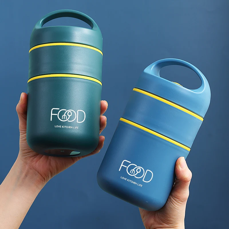 304 термос, высокоточная ручка, детская чашка для завтрака для студентов, двухслойный термос, портативное ведро