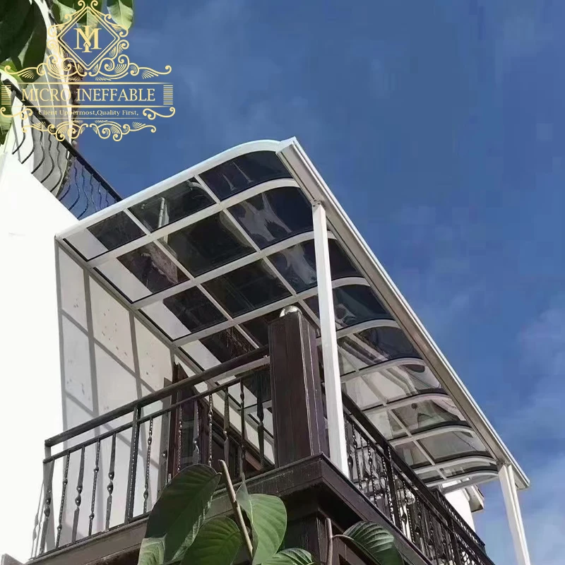 Luxury Royal Chinese Top Brand Insulation Aluminum PVC Glass Canopy Platform Awning Carport For Thailand Market