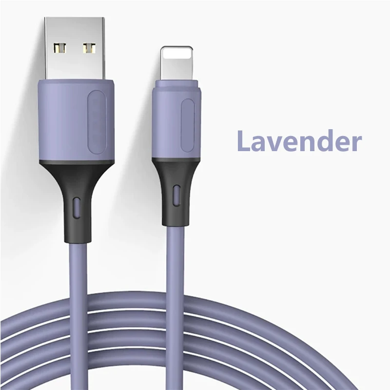 USB Data Cable Liquid Silicone Cable Fast Charging Micro Charger Wire for LT Mobile Phones Green Charging Cable