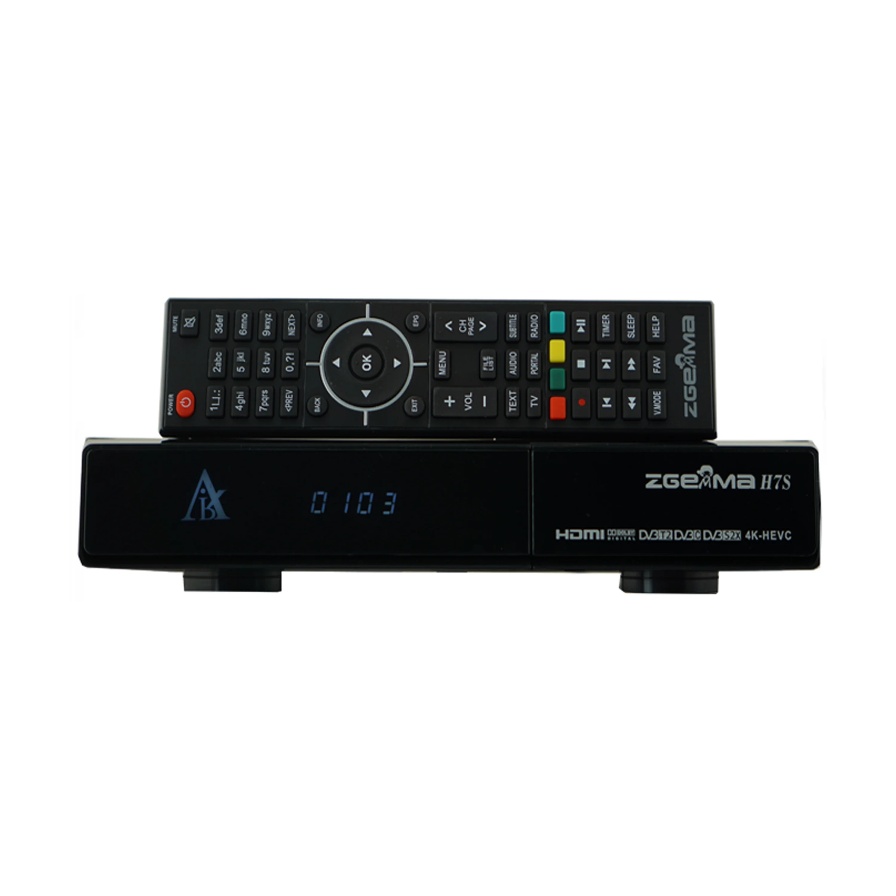 4K 2*DVB-S2/S2X + DVB-T2/C tuner CA and CI support Enigma2 linux OS QT stalker plugin Zgemma H7S tv decoder