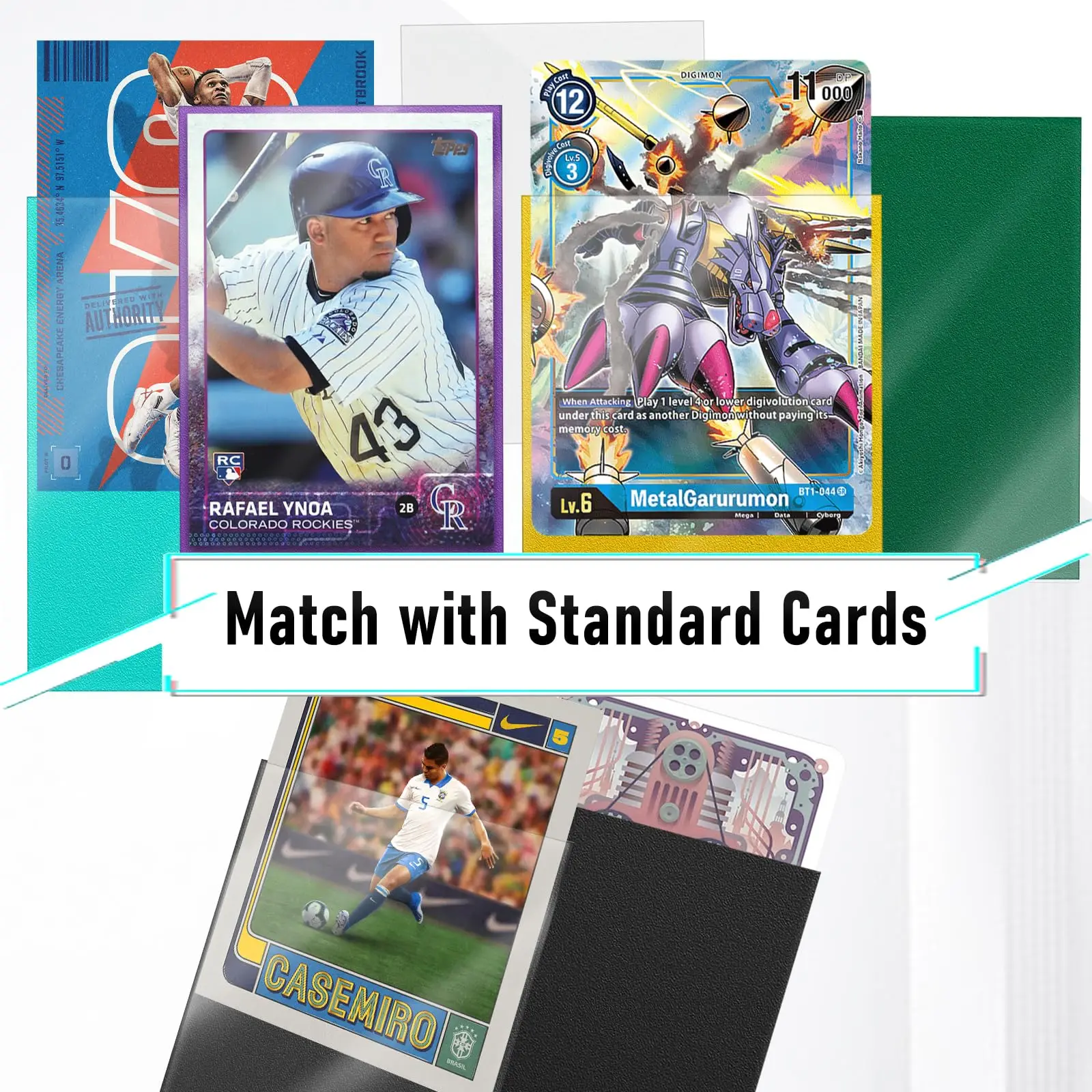 100 pcs New Rough Textured Consistently Cutting Premium Yugioh  66*91mm Matte Trading Card Sleeves