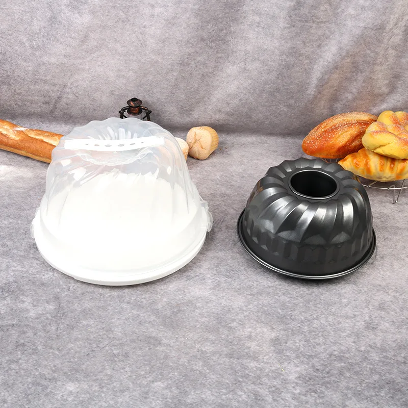 New arrival nonstick carbon steel bundform pan with plastic cover